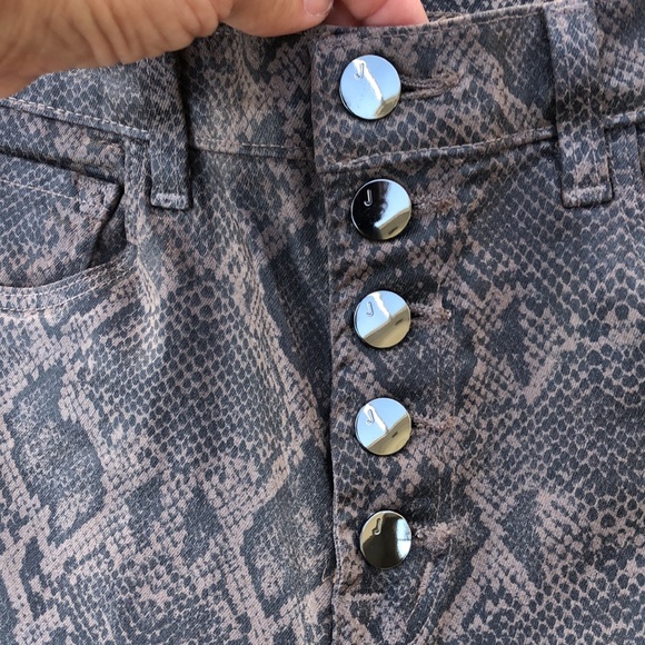 NWOT! - J BRAND ‘LILLIE’ High-Rise Coated Boa Snakeskin Skinny Jeans - Picture 7 of 8